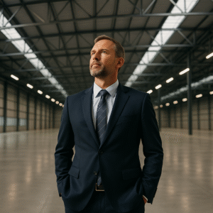 dragon roofing exec in building